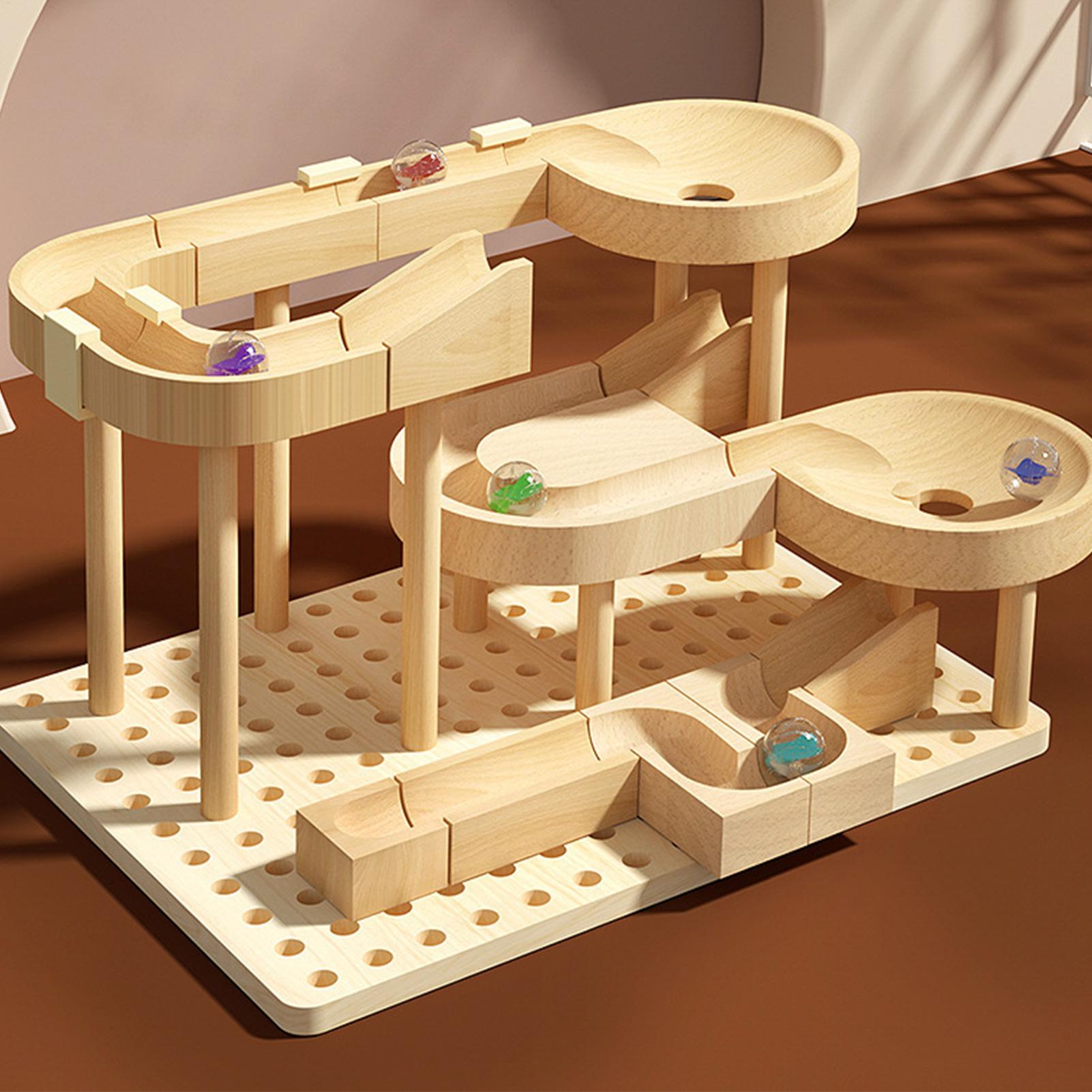 Board Game Race Track - 나무 구슬 미로 경주 트랙 게임