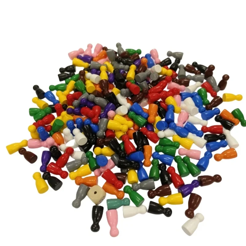 Board Game Economy - 100 Pcs 다채로운 나무 체스 마커