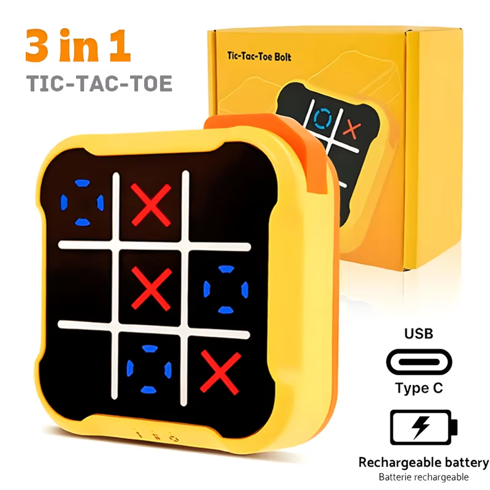 Board Game English For Kids - 3in1 전자 TIC-TAC-TOE 볼트 체스 게임