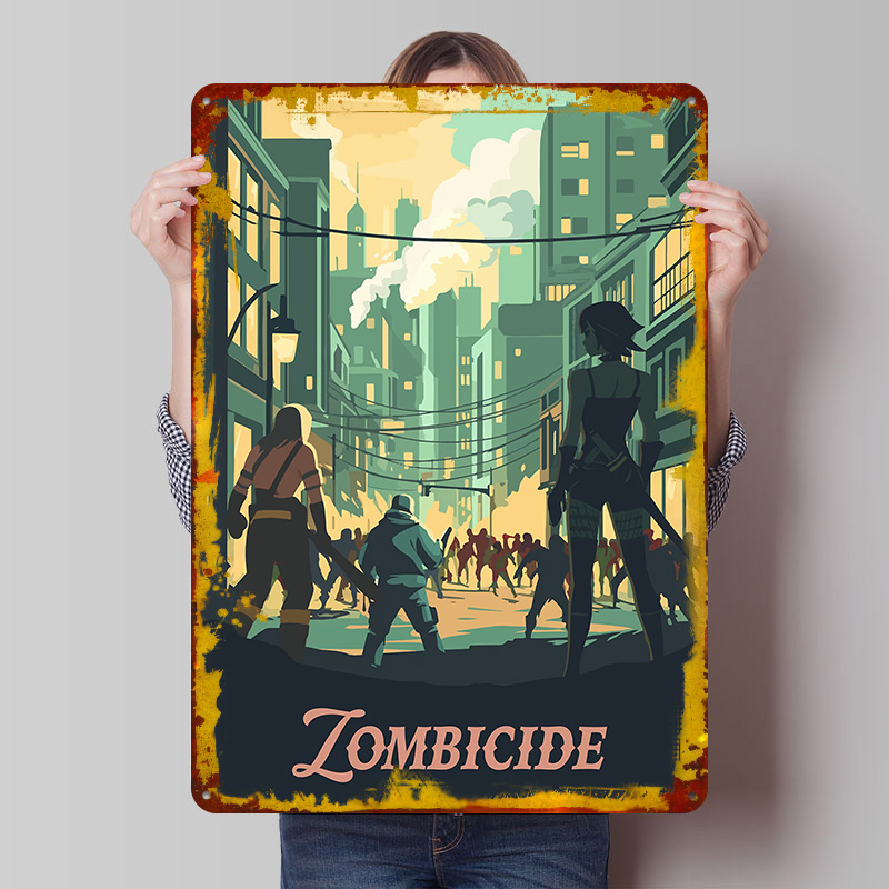 Board Game Zombicide - 좀비사이드 보드 게임에서 영감을 받은 양철