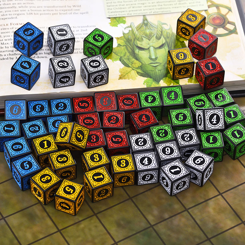 Board Game Dungeons And Dragons - 10 개/대 아크릴 주사위 세트 D6