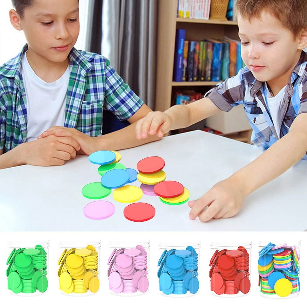 Board Game Economy - 100pcs 플라스틱 계산 칩 덧셈 뺄셈
