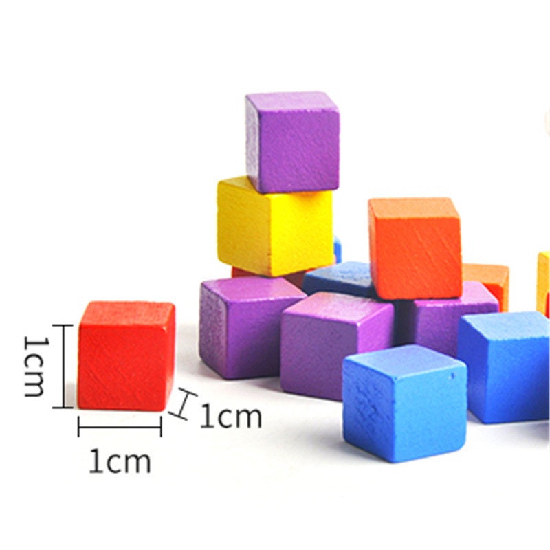100 개/몫 10mm 나무 큐브 다채로운 주사위 체스 - Board Game Economy 리뷰 및 가격