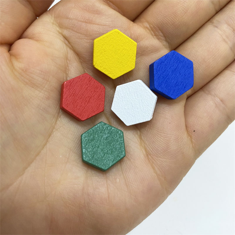 50 조각 나무 육각 프리즘 게임 마커 토큰 보드 게임 - Board Game Economy 리뷰 및 가격