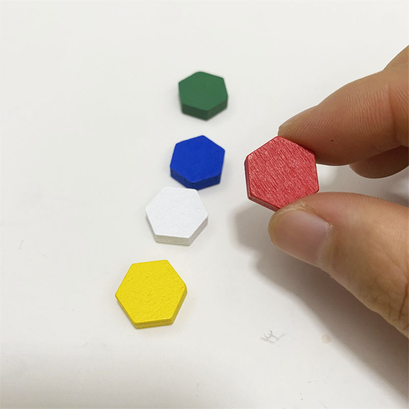 50 조각 나무 육각 프리즘 게임 마커 토큰 보드 게임 - Board Game Economy 리뷰 및 가격