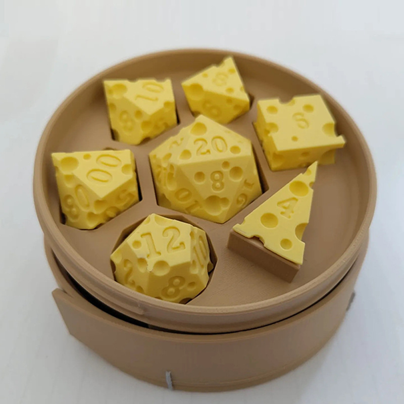 불규칙 치즈 모양 주사위 상자 장식품 파티 소품 보드  - Board Game Print 리뷰 및 가격