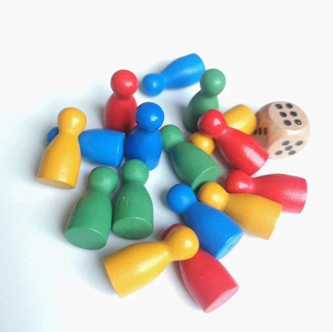 100 Pcs 다채로운 나무 체스 마커 24x12mm  - Board Game Economy 리뷰 및 가격