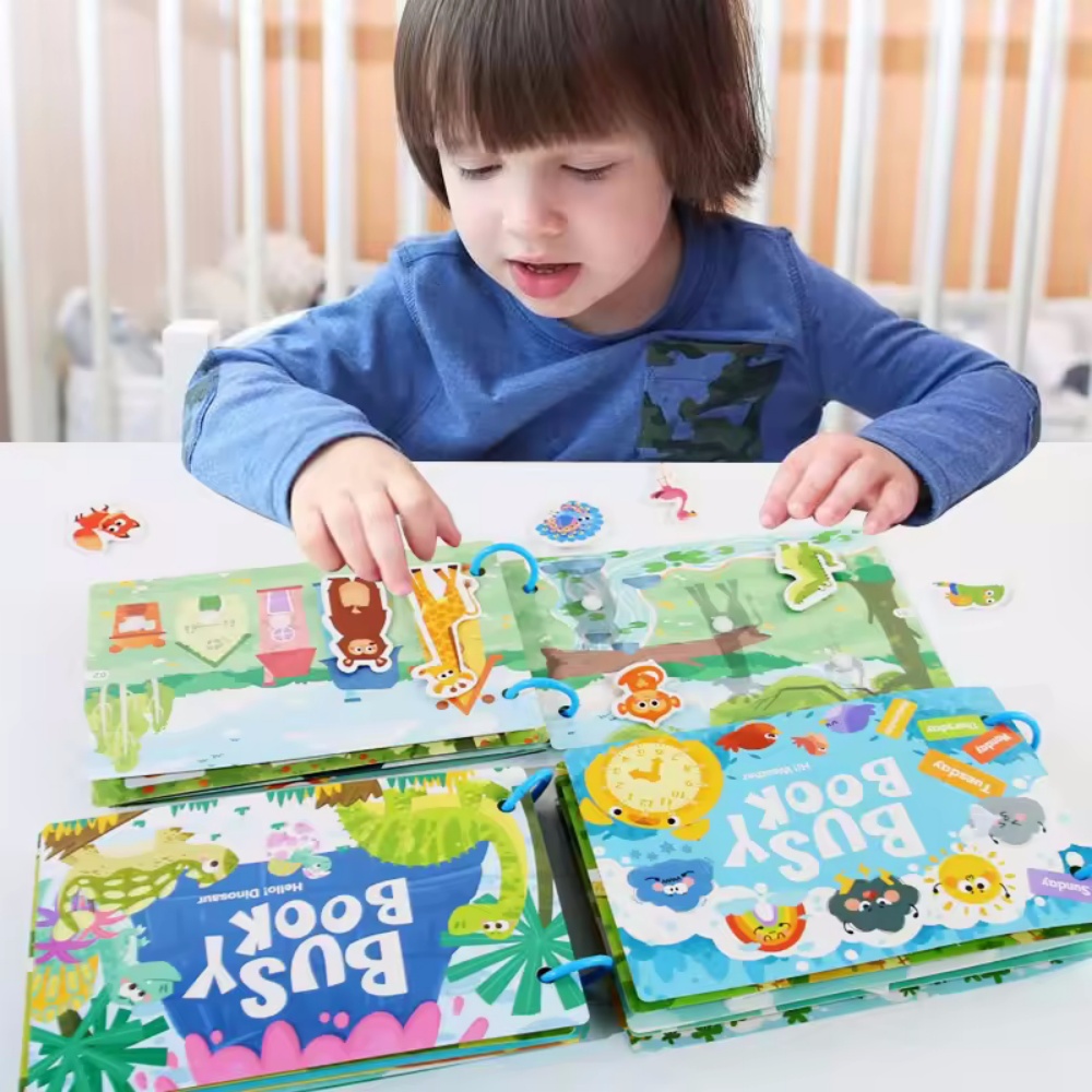 어린이를 위한 바쁜 책 스티커 조용한 책 몬테소리 조기 - Board Game English For Kids 리뷰 및 가격