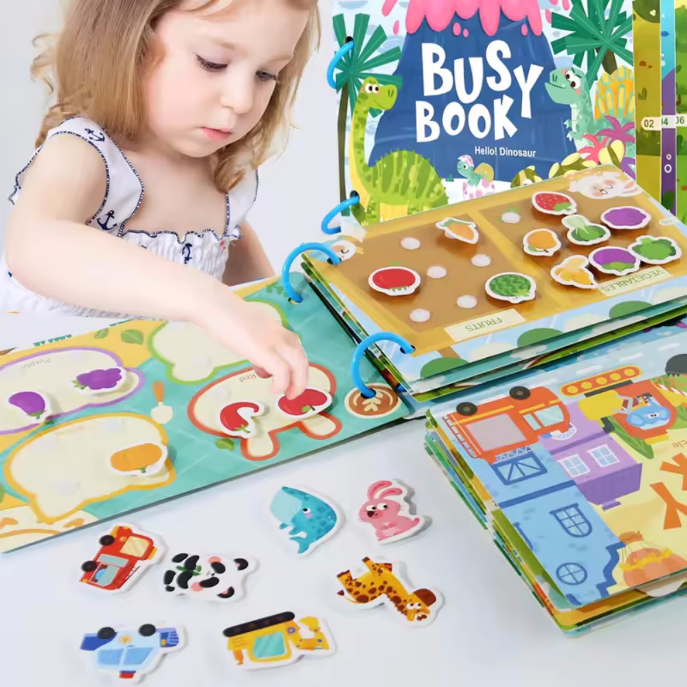 어린이를 위한 바쁜 책 스티커 조용한 책 몬테소리 조기 - Board Game English For Kids 리뷰 및 가격