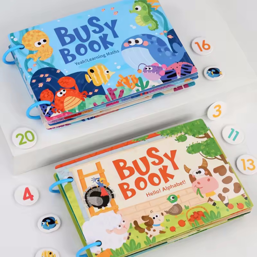 어린이를 위한 바쁜 책 스티커 조용한 책 몬테소리 조기 - Board Game English For Kids 리뷰 및 가격