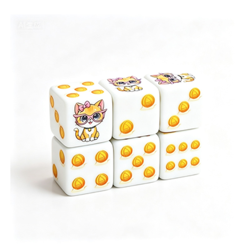 6Pcs 고양이 발 인쇄 다면체 주사위 세트 탁상용 R - Board Game Dungeons And Dragons 리뷰 및 가격