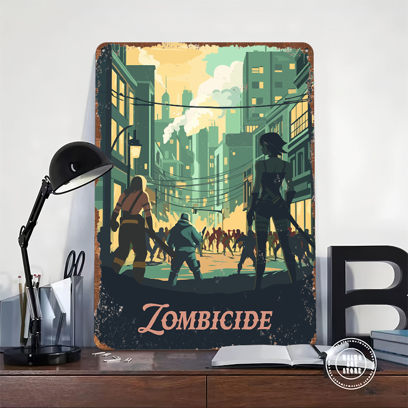 좀비사이드 보드 게임에서 영감을 받은 금속 포스터 맞춤 - Board Game Zombicide 리뷰 및 가격