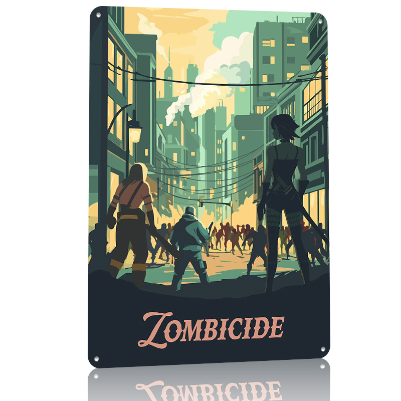 좀비사이드 보드 게임에서 영감을 받은 금속 포스터 맞춤 - Board Game Zombicide 리뷰 및 가격