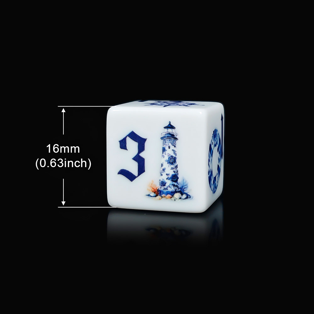 12개 블루 해양풍 16MM 프린트 D6 아크릴 주사위 - Board Game Print 리뷰 및 가격