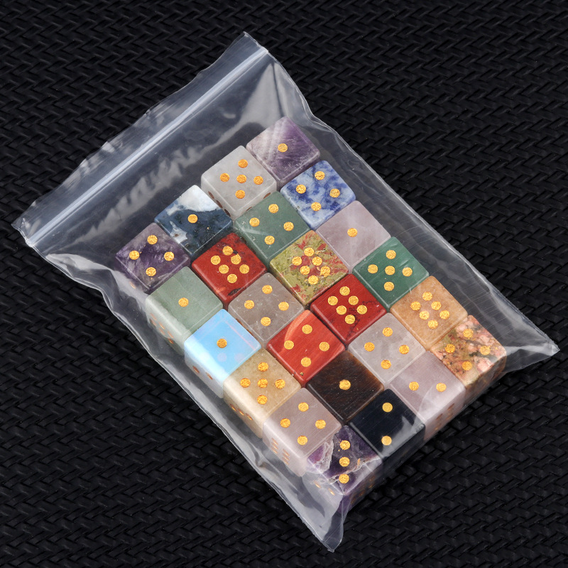 15mm 천연석 6면 디지털 주사위 힐링 크리스탈 자수 - Board Game Land 리뷰 및 가격