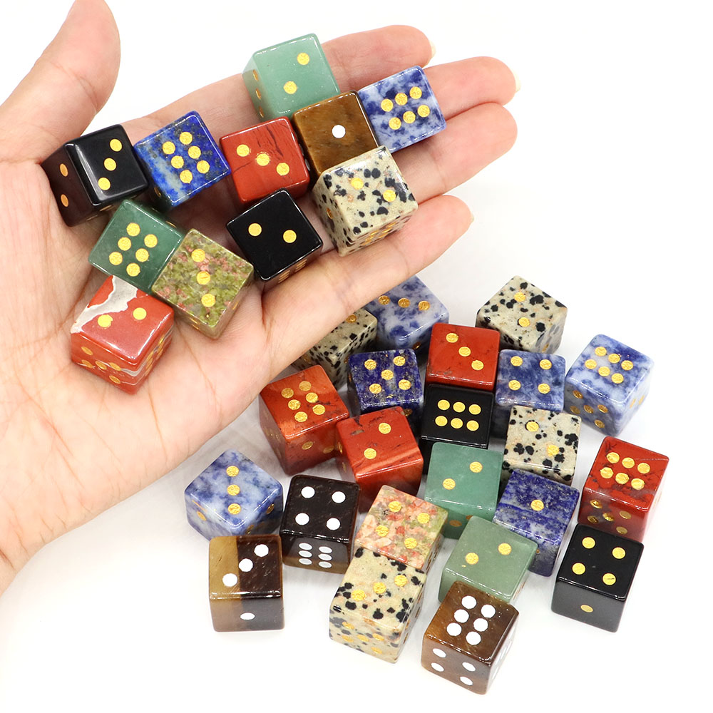 15mm 천연석 6면 디지털 주사위 힐링 크리스탈 자수 - Board Game Land 리뷰 및 가격